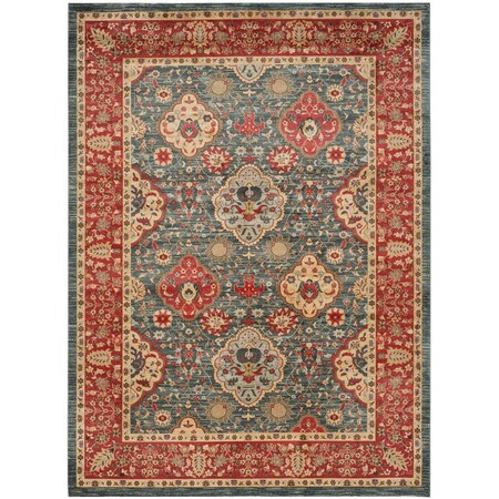 Safavieh Mahal Power Loomed Large Rectangle Area Rug, Navy and Red - 8 x 10 ft. MAH655C-810